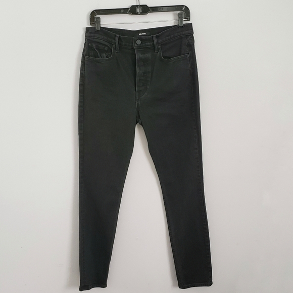 GRLFRND The Karolina High Rise Black Jeans Button Fly Sz 29 Girlfriend - Picture 2 of 4
